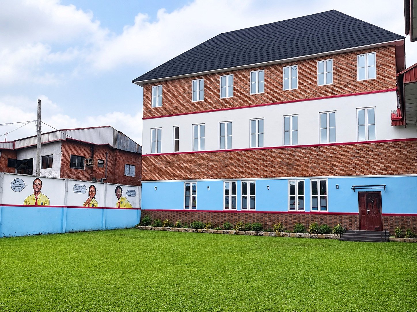 Harmony International School building and green courtyard in Woji, Port Harcourt