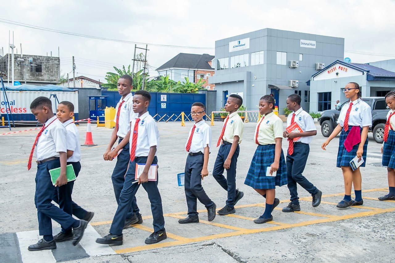 Students exploring beyond the school grounds