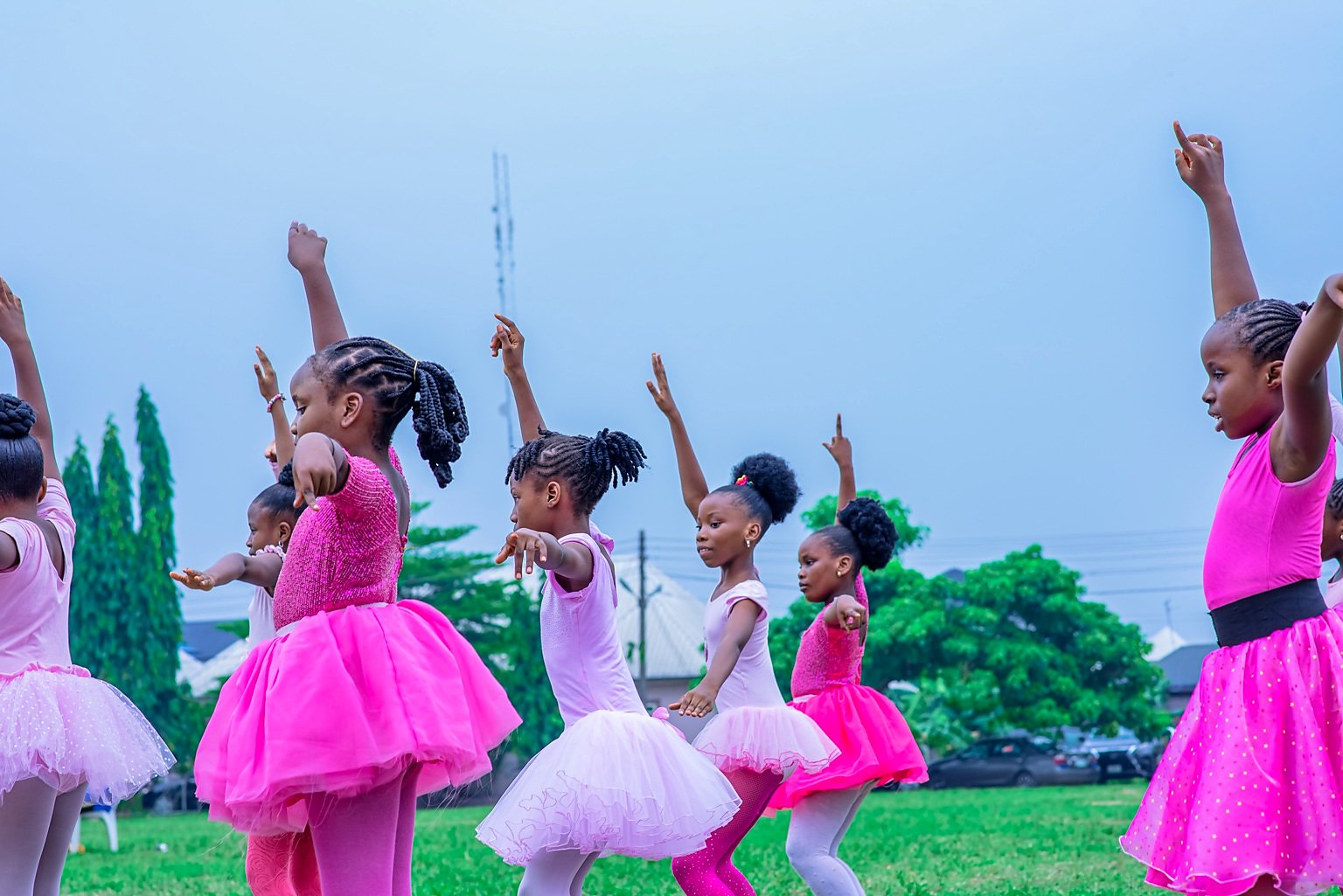 Ballet on the school lawn