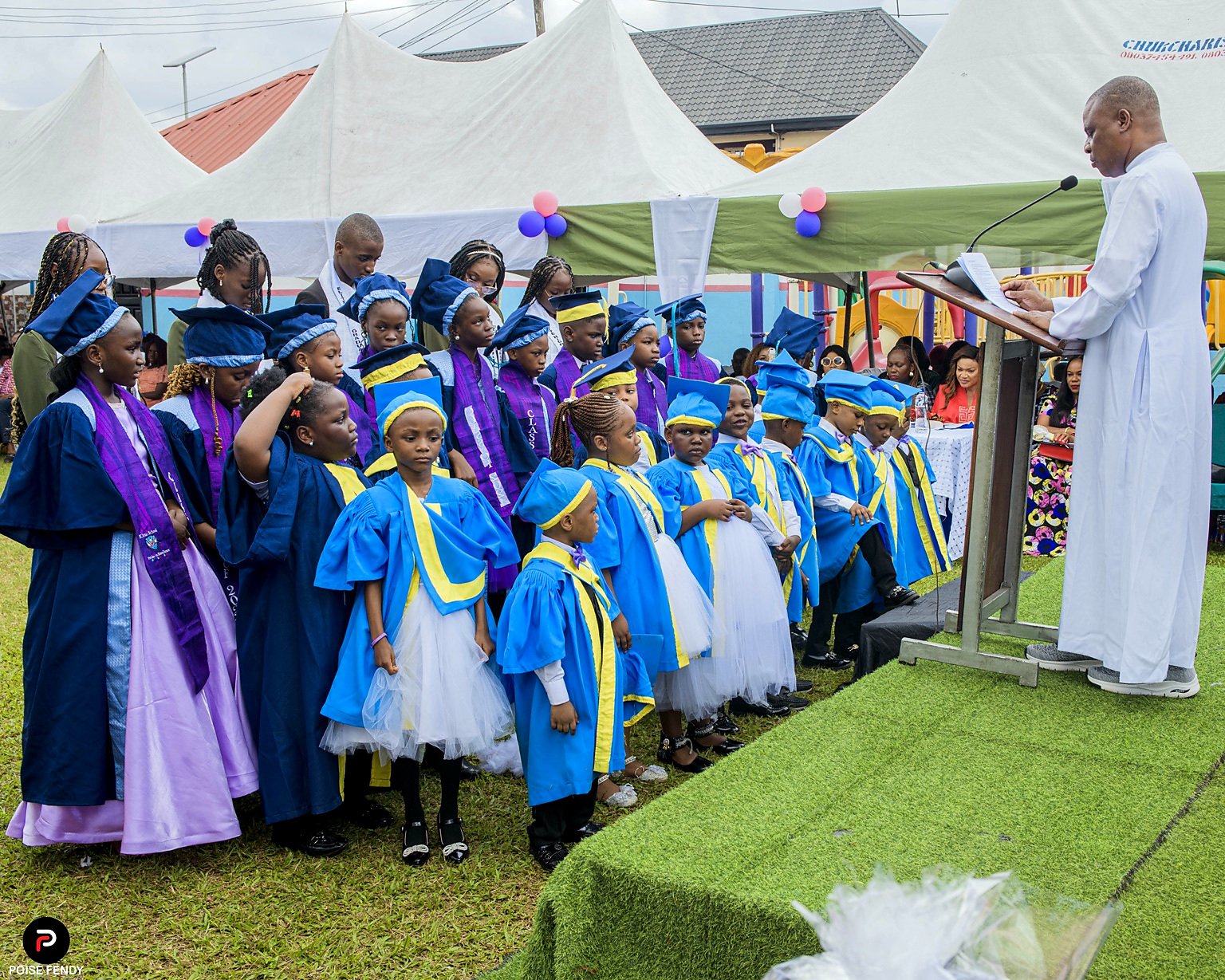 Graduation day on the lawn