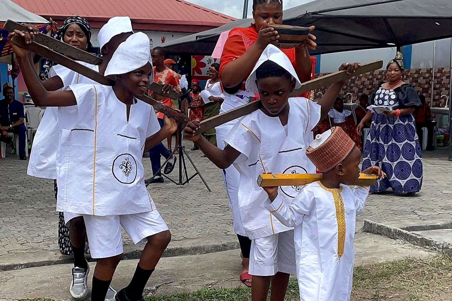 Students performing at cultural day