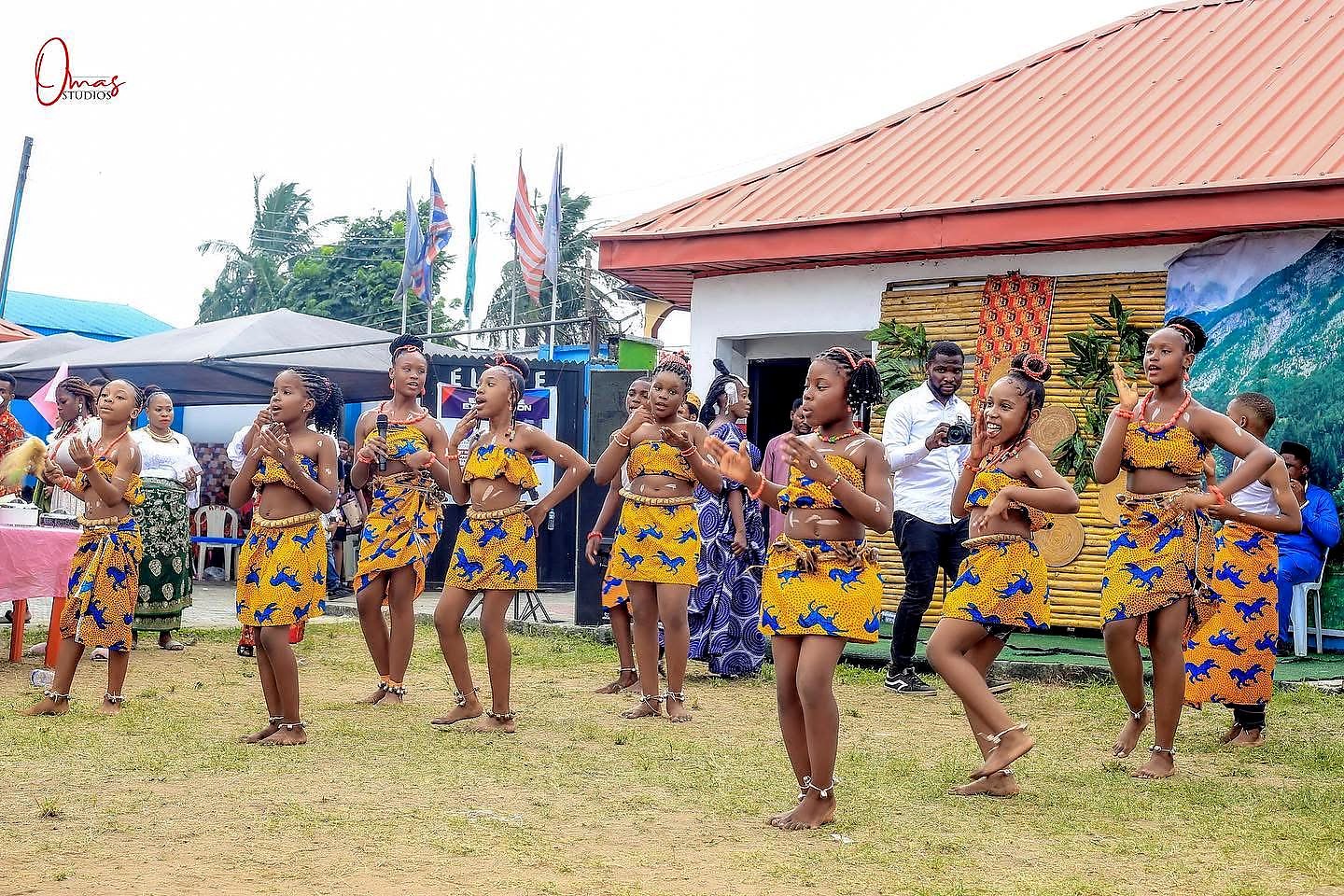 Cultural dance on the lawn